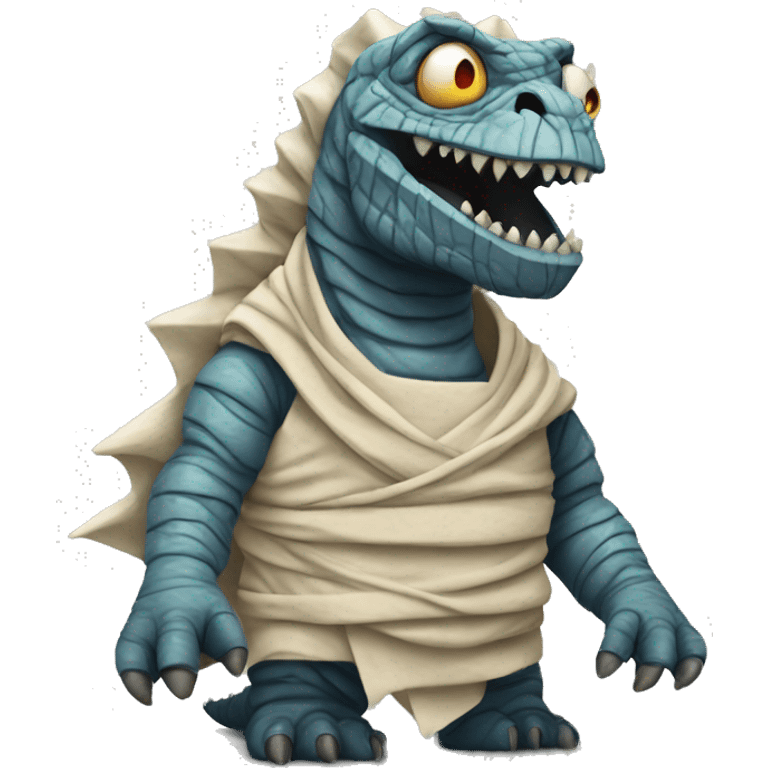 Godzilla dressed as a mummy  emoji