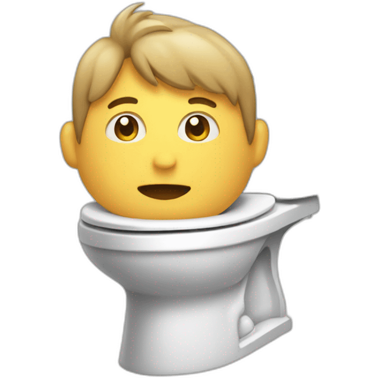 male head sticking out of toliet emoji