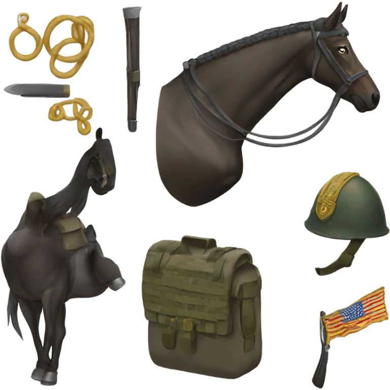 military horse emoji