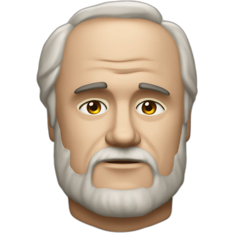 Cabeza de Marlon Brando en apocalipsis nowsin pelo y con barba corta emoji