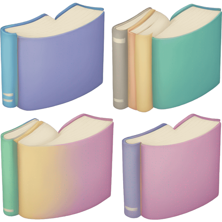 Pastel books  emoji