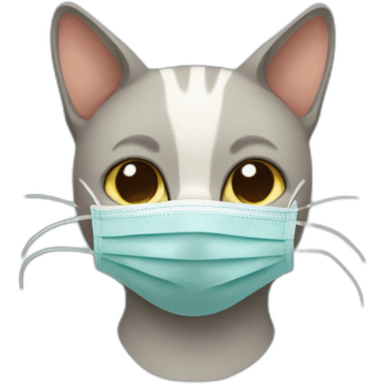 cat with face mask emoji