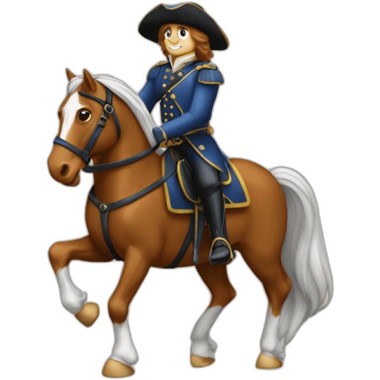 Cavalier sur un cheval emoji