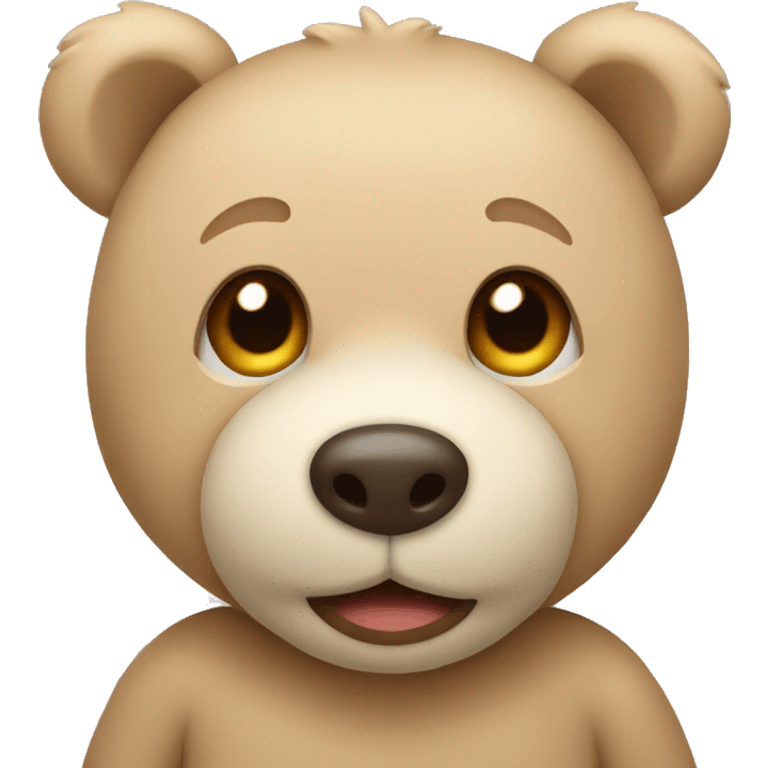 beige teddy bear  emoji