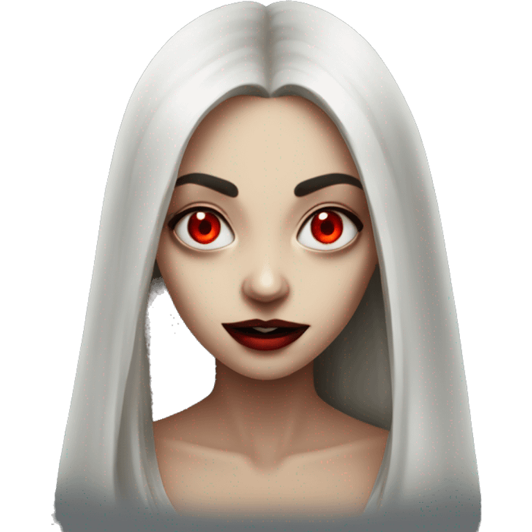 Hyper realistic vampire woman with red eyes  emoji