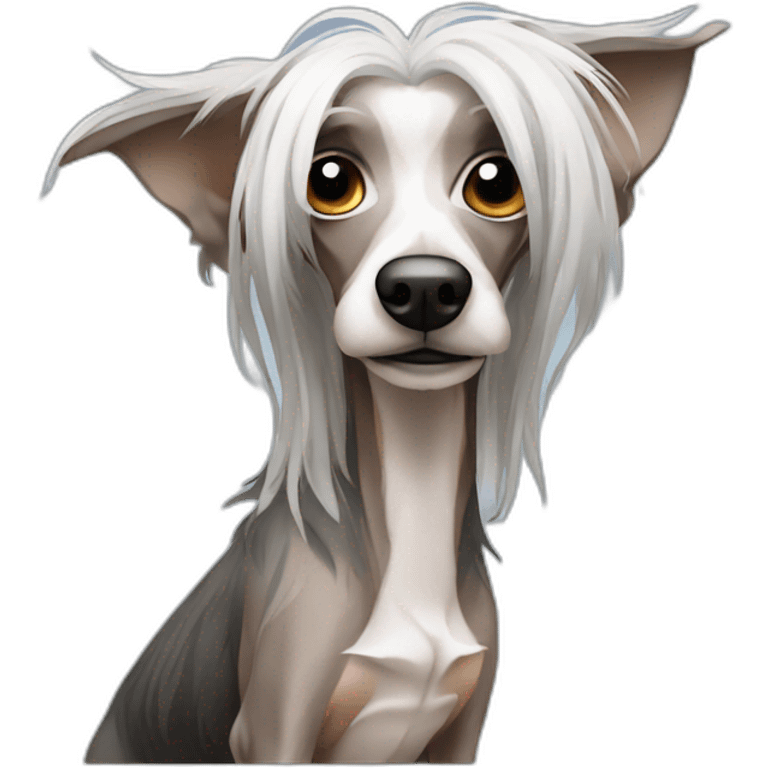 Chinese Crested homeless  emoji