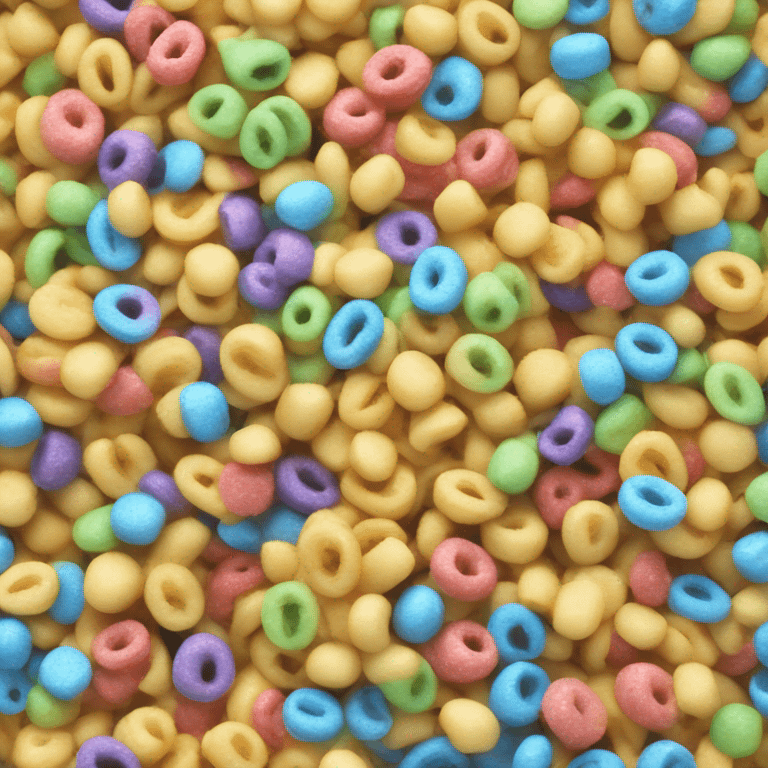 rainbow cereal with milk emoji