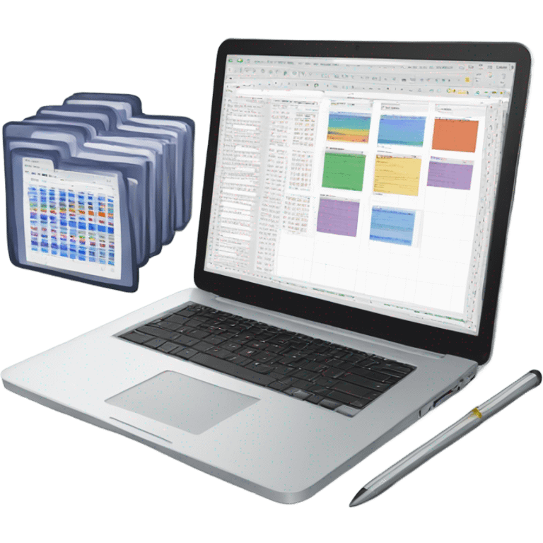 Give me an emoji of a laptop or desktop displaying Excel templates. emoji