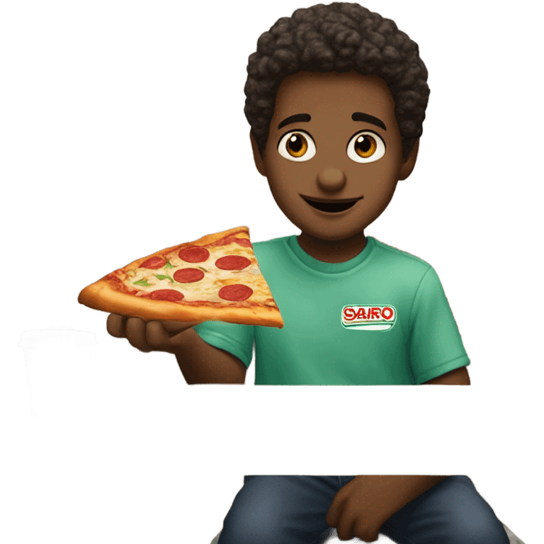 Little Donovan at Sbarro food court  emoji