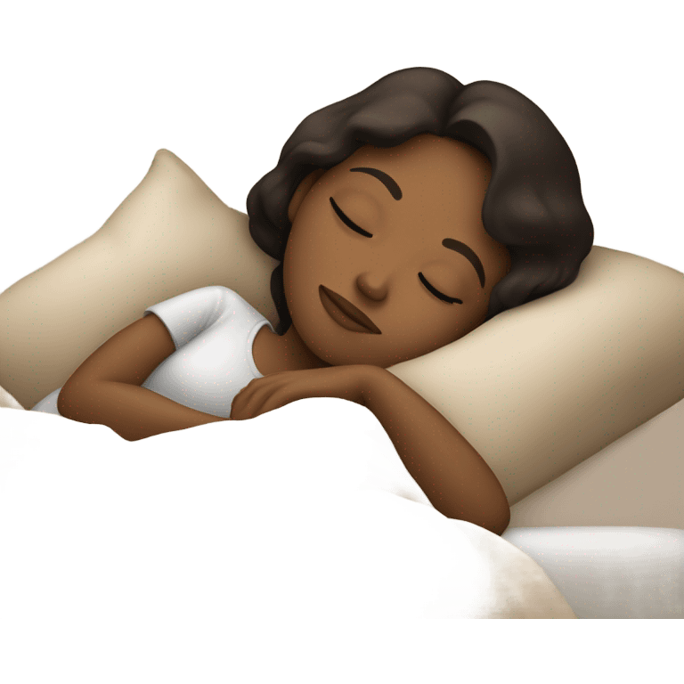 Brunette girl sleeping emoji