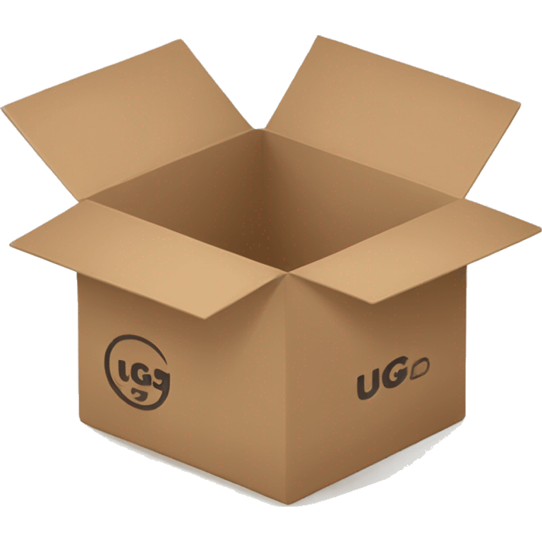 delivery box with text on that “UGG” emoji