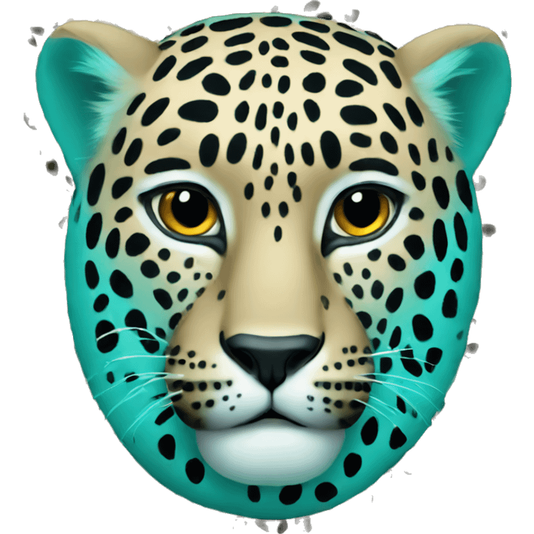 turquoise leopard  emoji