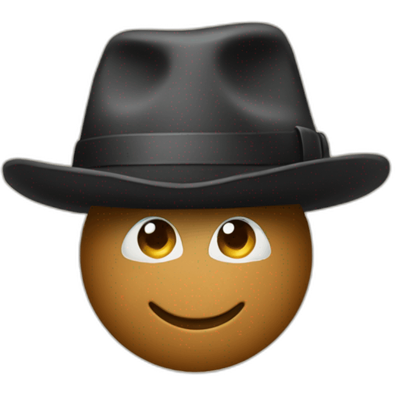 Ours avec un petit chapeau avec un micro et un neut noir emoji