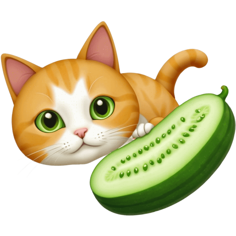 cat cucumber emoji