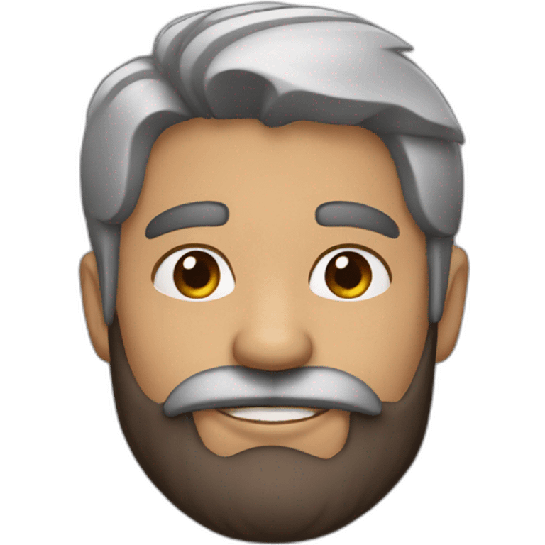 Calvo con barba emoji