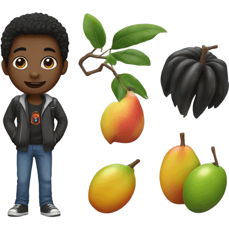 black spidermango to school  emoji