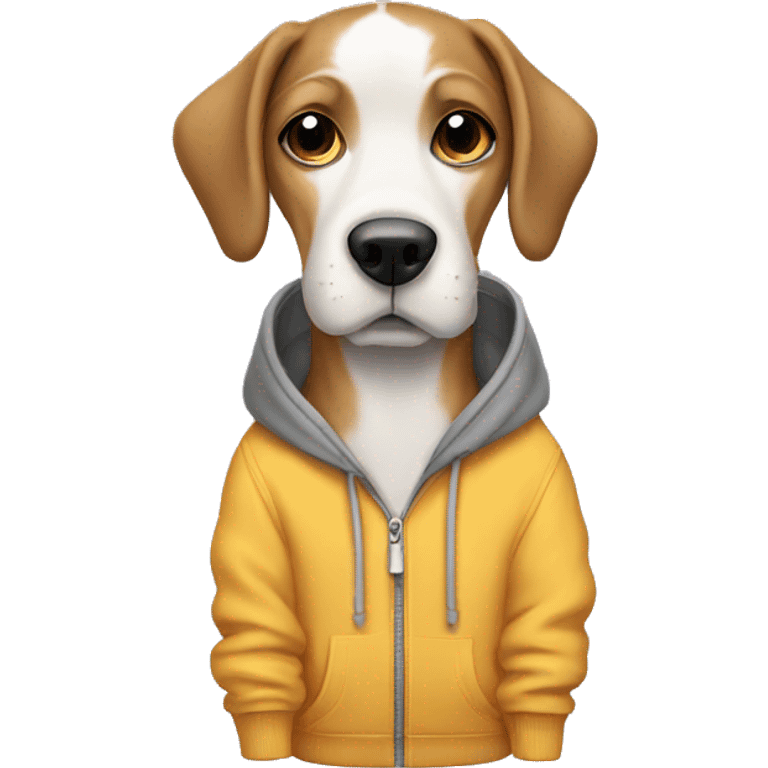 Dog wearing sweatshirt emoji