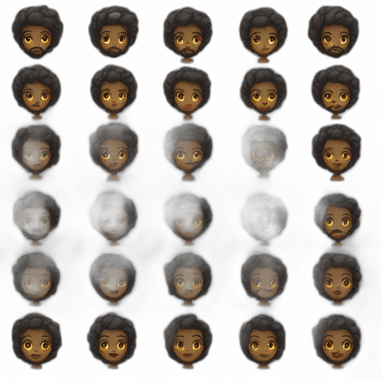 black woman with beard emoji