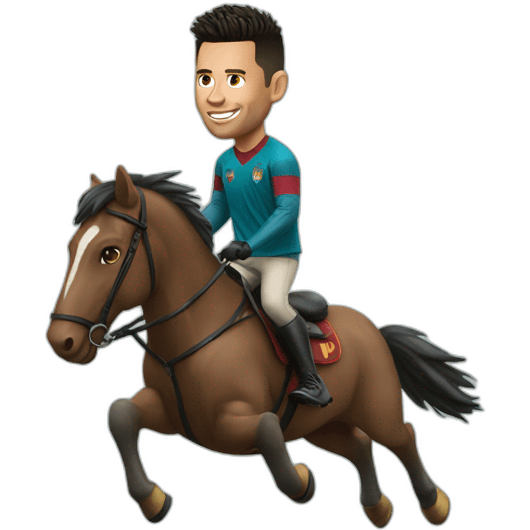 ronaldo riding messi emoji