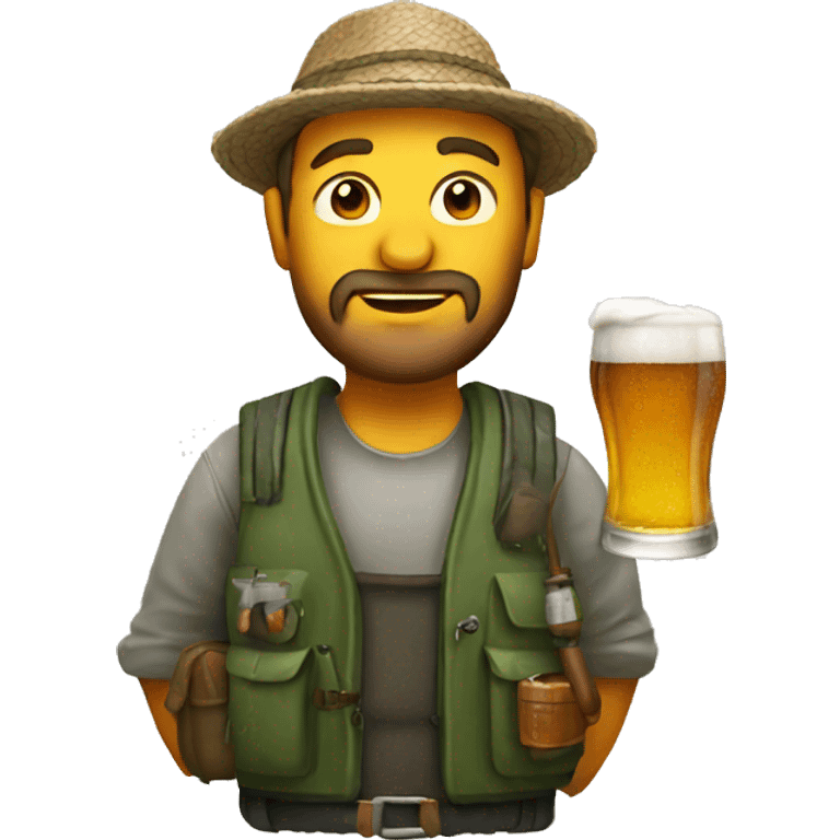 Fisherman With beer  emoji