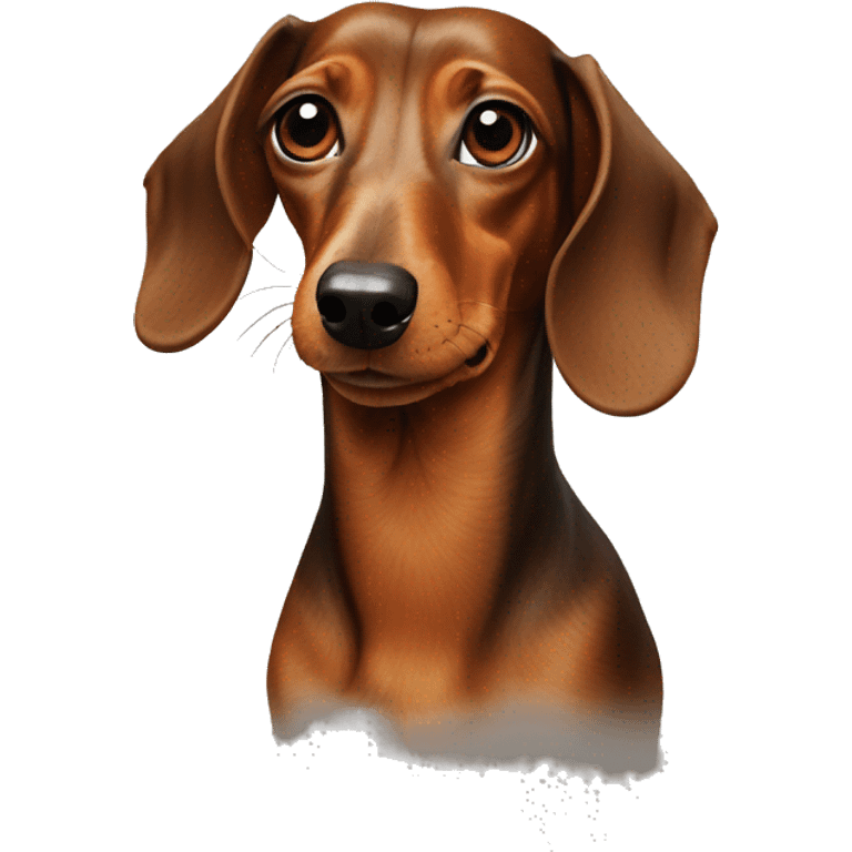 realistic dachshund dog portrait emoji