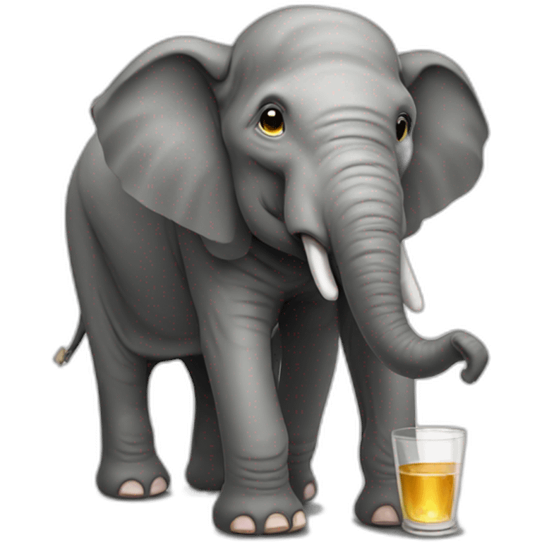 elephant drinks moonshine emoji