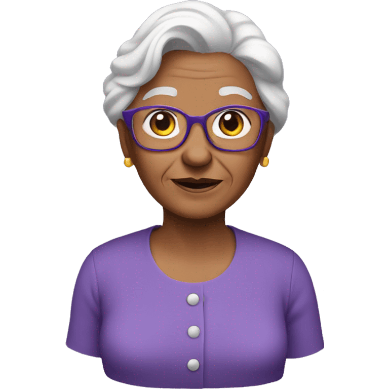 Granny with purple shirt emoji