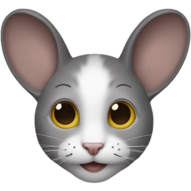 une souris sur un chat emoji