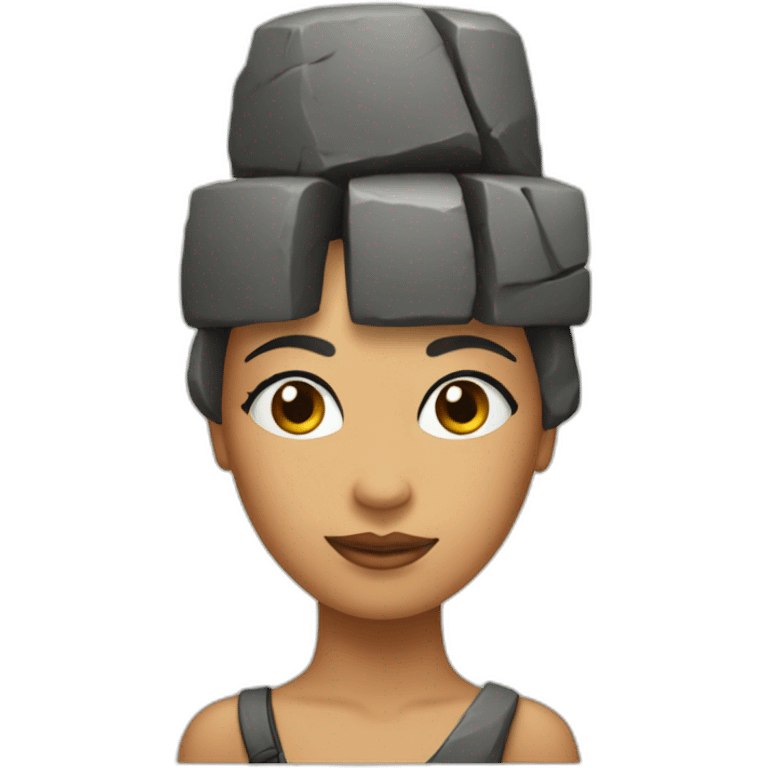 coquette bow on moai emoji