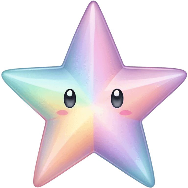 Pastel transparent star emoji