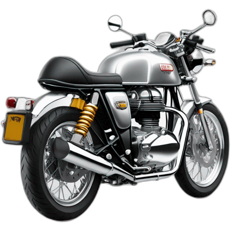 royal enfield continental gt in silver chrome emoji