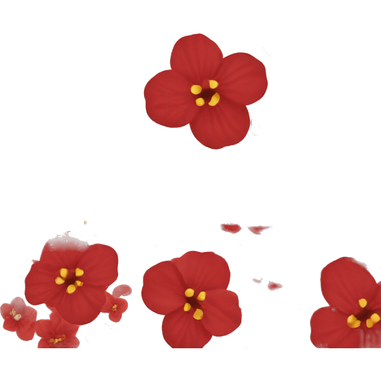 red lavinia flower minimalist emoji