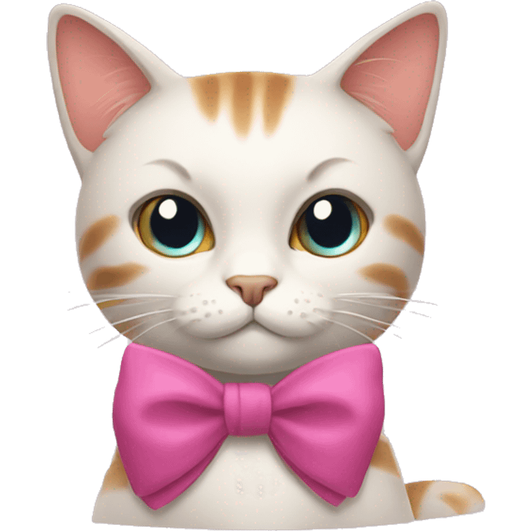 Cat with a bow on its head  emoji