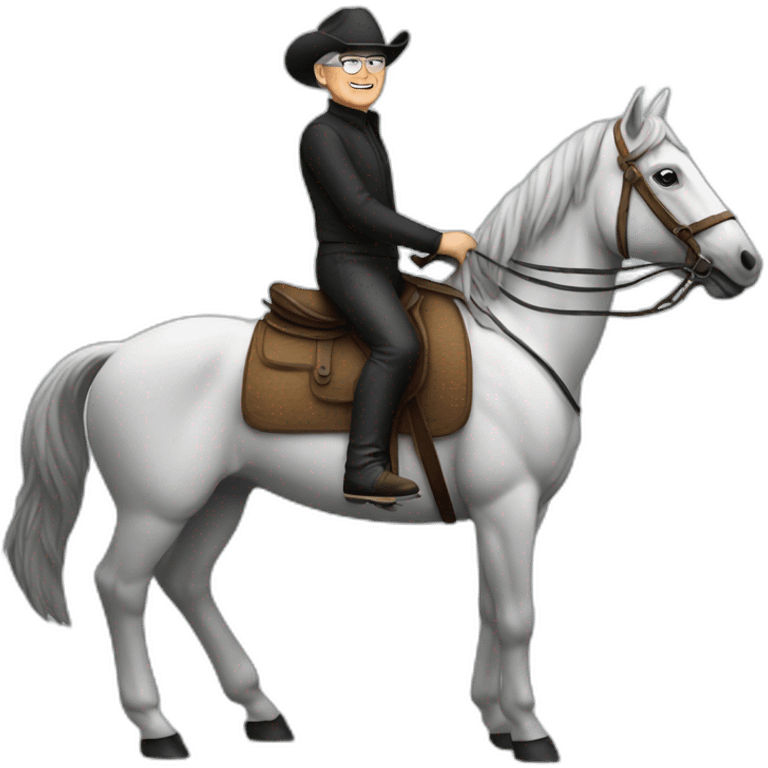 tim cook on a horse emoji