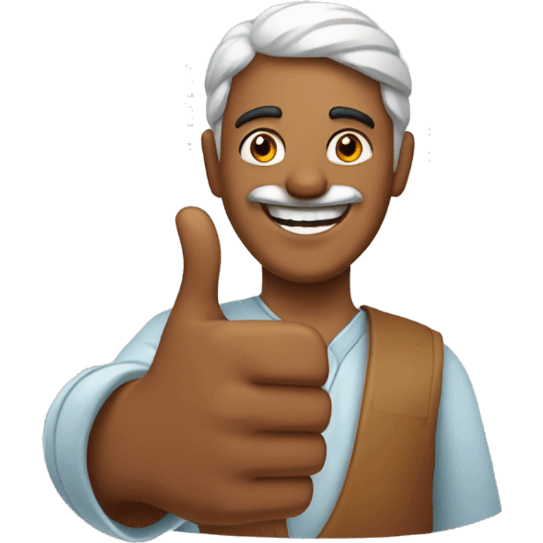 Smiling Indian man showing thumbs up  emoji