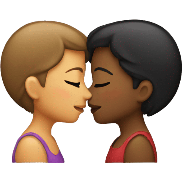 lesbians kissing emoji