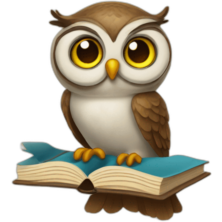 owl with a book emoji