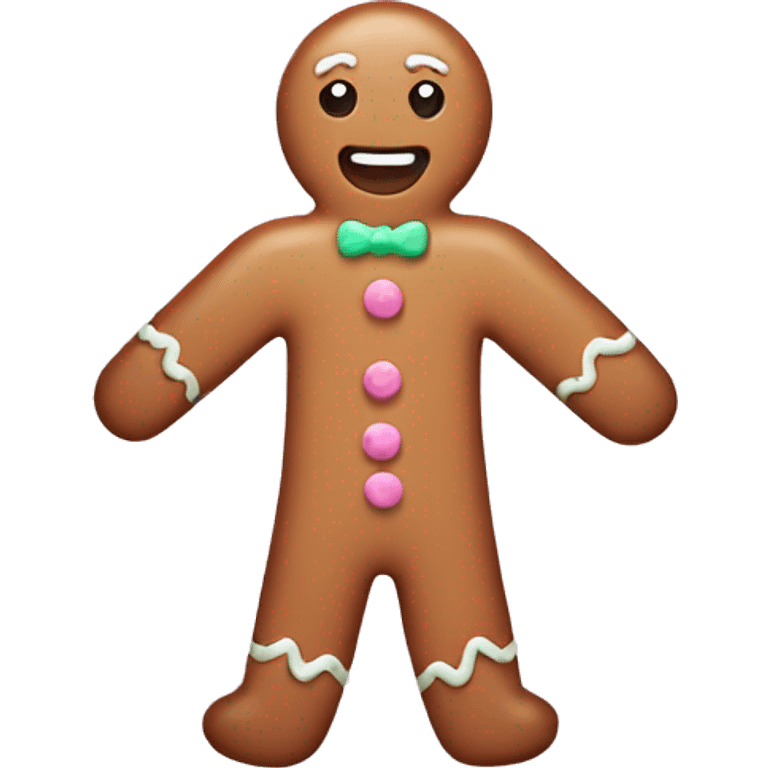 Pastel gingerbread man emoji