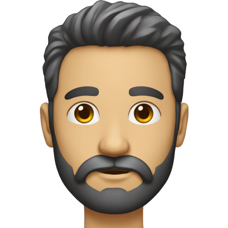 Hombre calvo con barba emoji