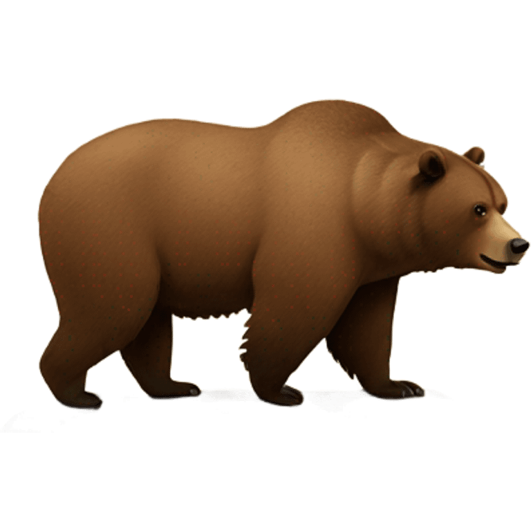 Grizzly bear riding a buffalo  emoji