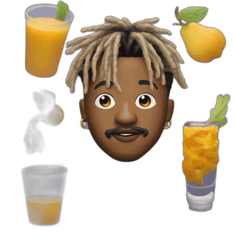 juice wrld hip hop 2019 little dreads mustache beard music rap legends never die emoji