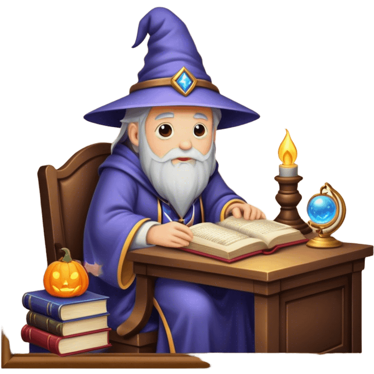 Cozy wizard’s study emoji