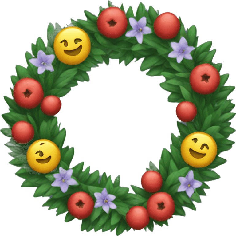 wreath  emoji