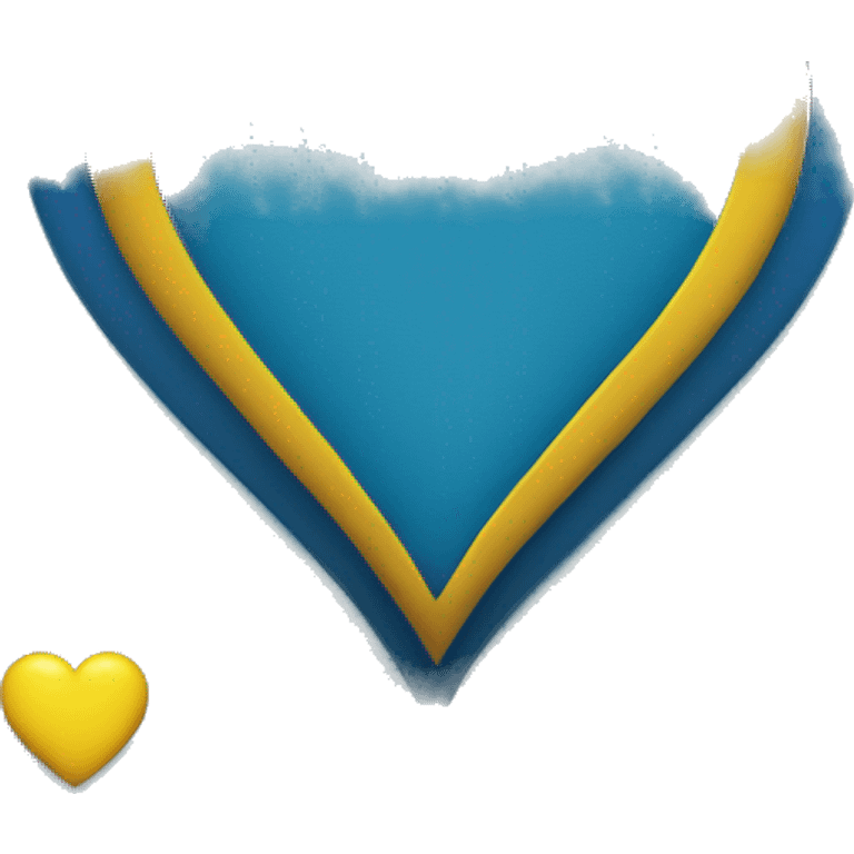 yellow-blue heart on the cover of the book emoji