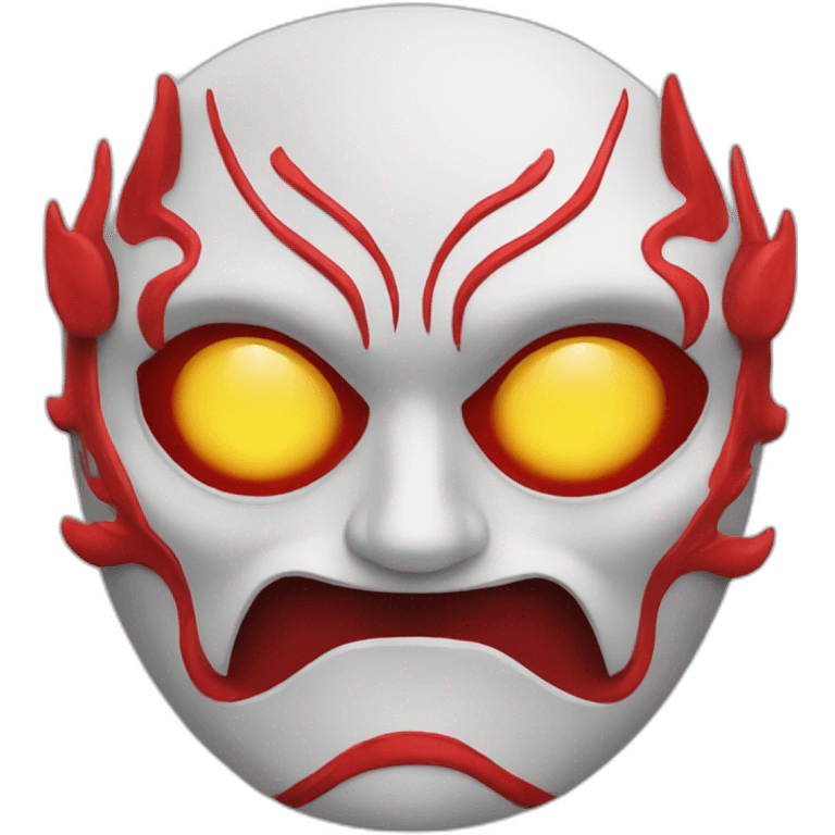 Un masque de démon rouge emoji