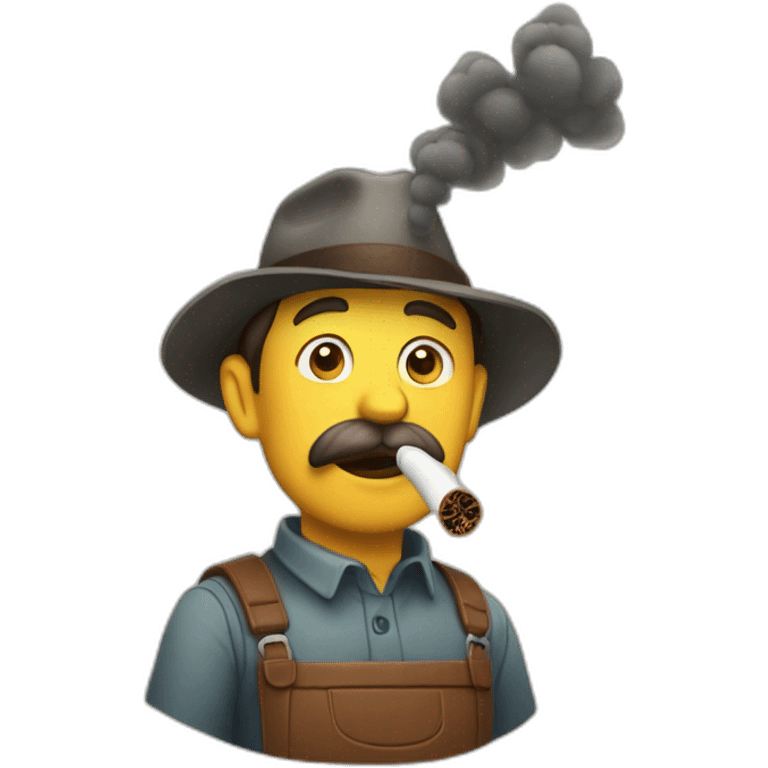 Bûcheron smoking emoji