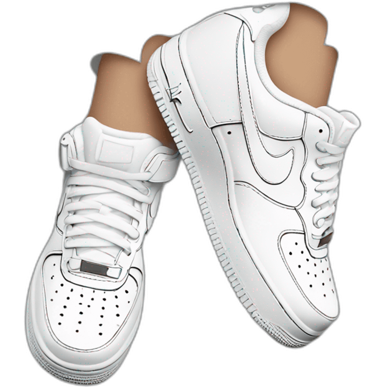 Chaussure nike air force 1 emoji