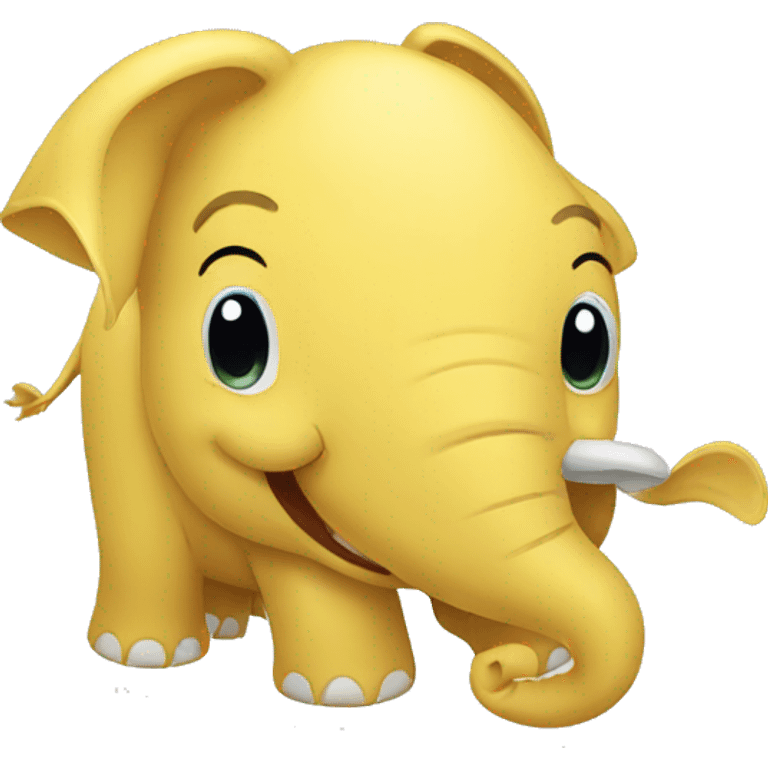 yellow laughing elephent emoji