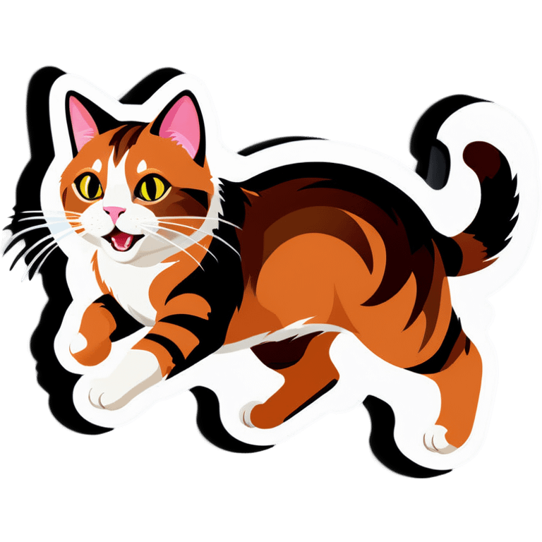 A cat running emoji