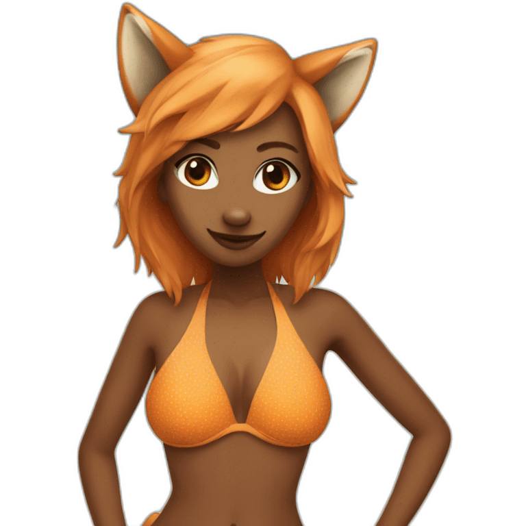 fox woman in swimsuit emoji